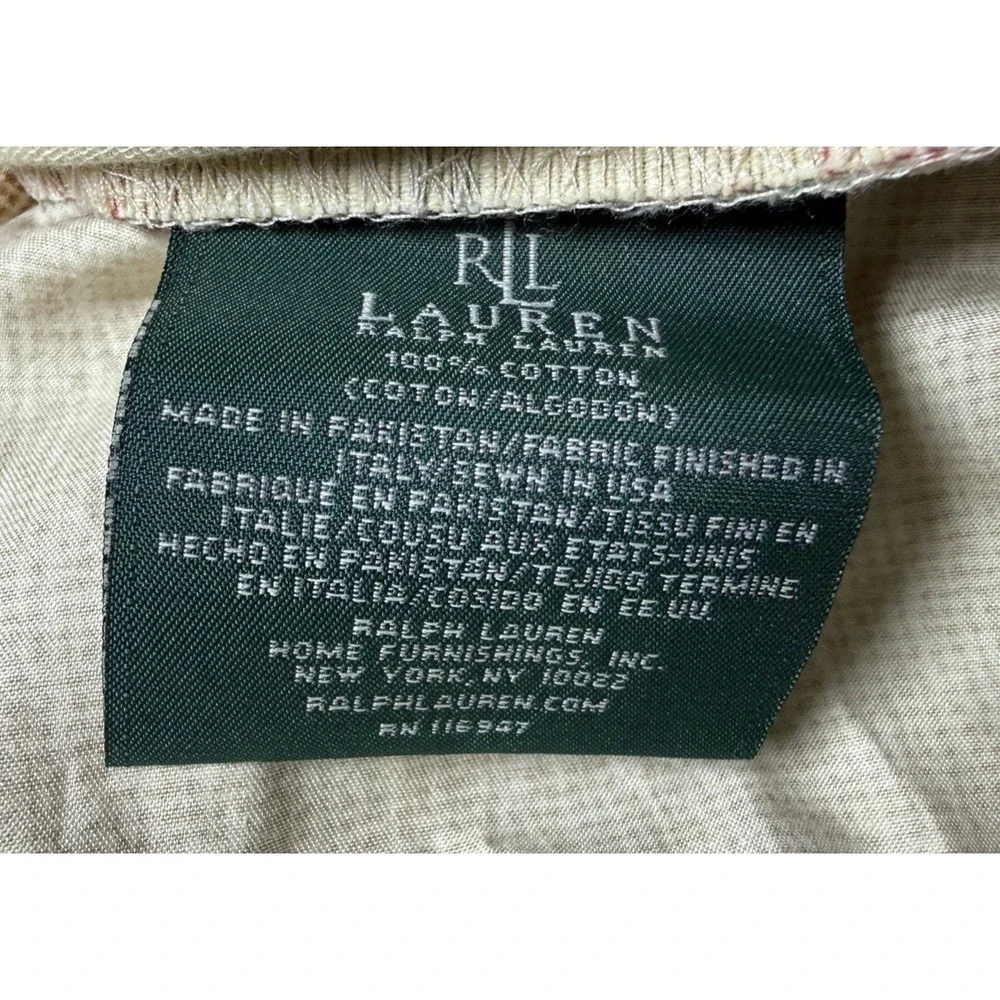 Ralph Lauren Northern Cape Paisley‎ Queen Duvet Cover Neutral Persian Tapestry